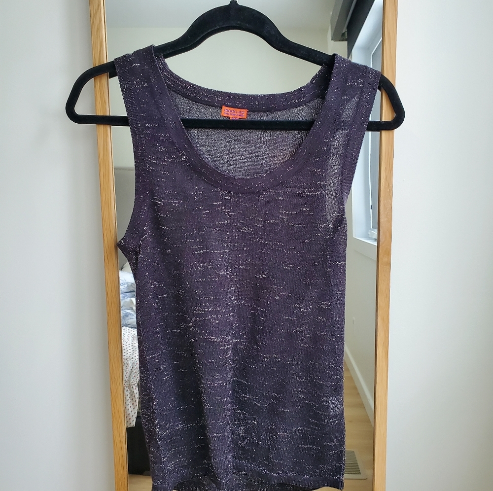2 for $30 Sheer metallic Chan Luu tank top